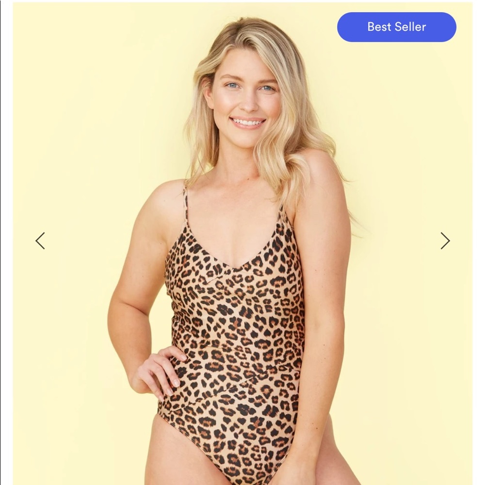 Summersalt marina leopard scoop back one-piece